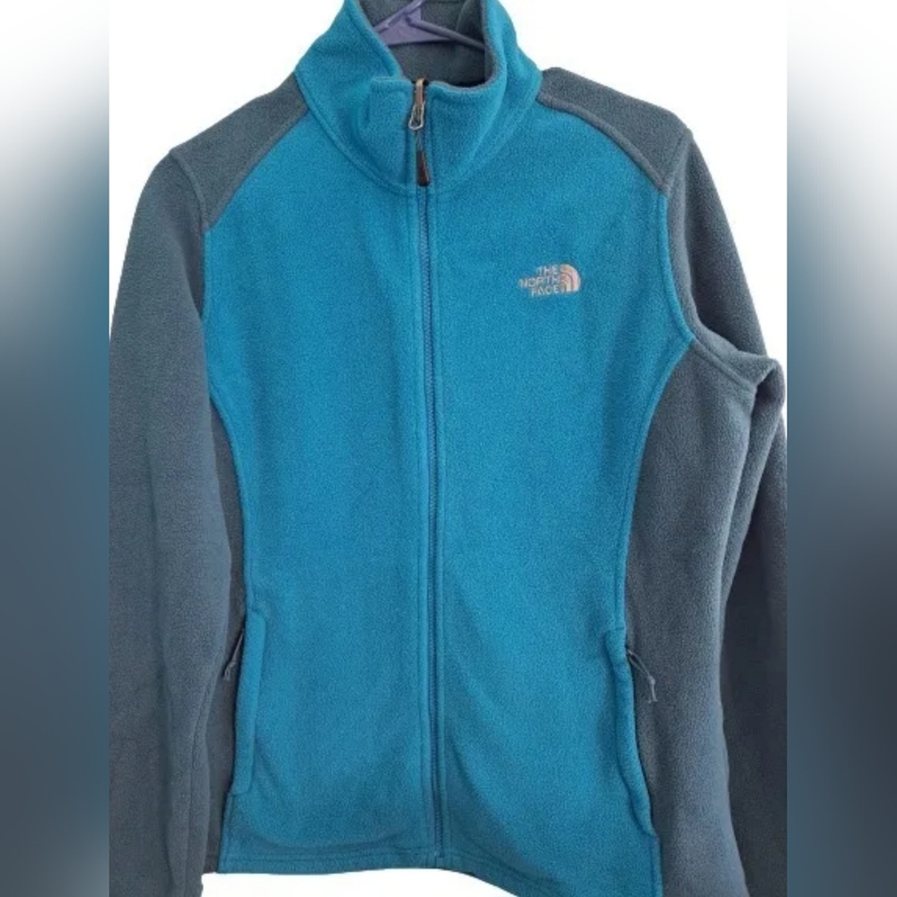 The North Face Fleece Sweater Multicolor Full Zipper Pockets Size L